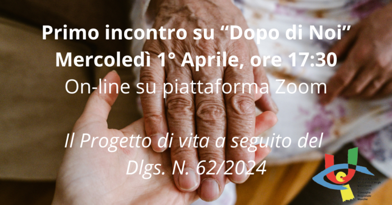 Locandina Primo Incontro "Dopo di Noi"