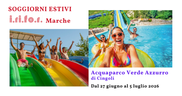 Foto dell'Acquaparco Verde Azzurro di Cingoli - soggiorni estivi IRIFOR Marche dal 27 giugno al 5 luglio 2026