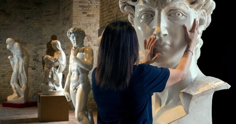 Fotografia dell'interno del Museo Tattile Statale Omero